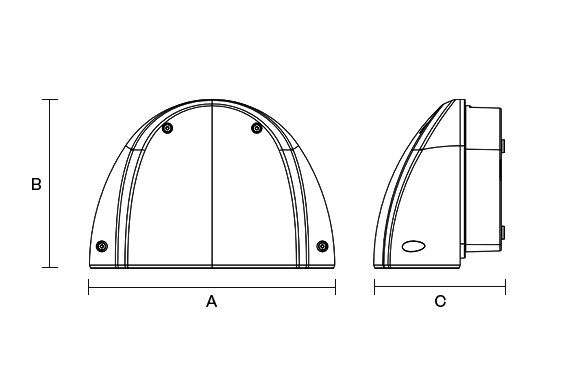 Kirium Wall product dimension drawing W573px
